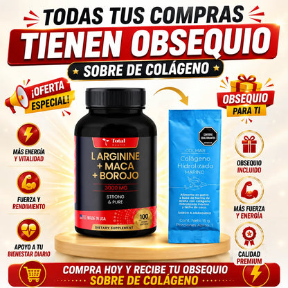 L ARGININE + MACA + BOROJO  VITALIDAD TOTAL