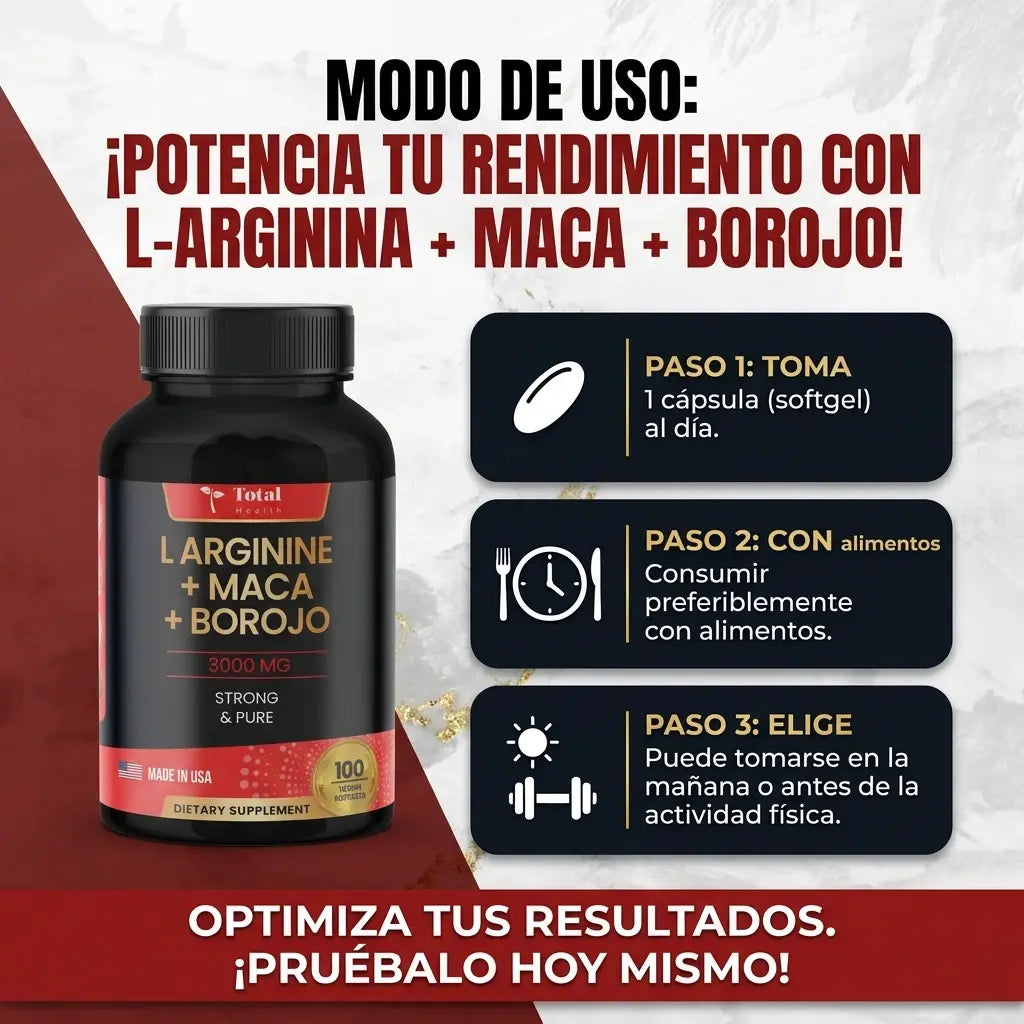 L ARGININE + MACA + BOROJO  VITALIDAD TOTAL